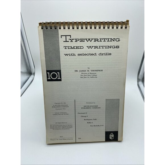 1961 Typewriting Timed Writings with Selected Drills 101 2nd Edition Thompson - Picture 4 of 16